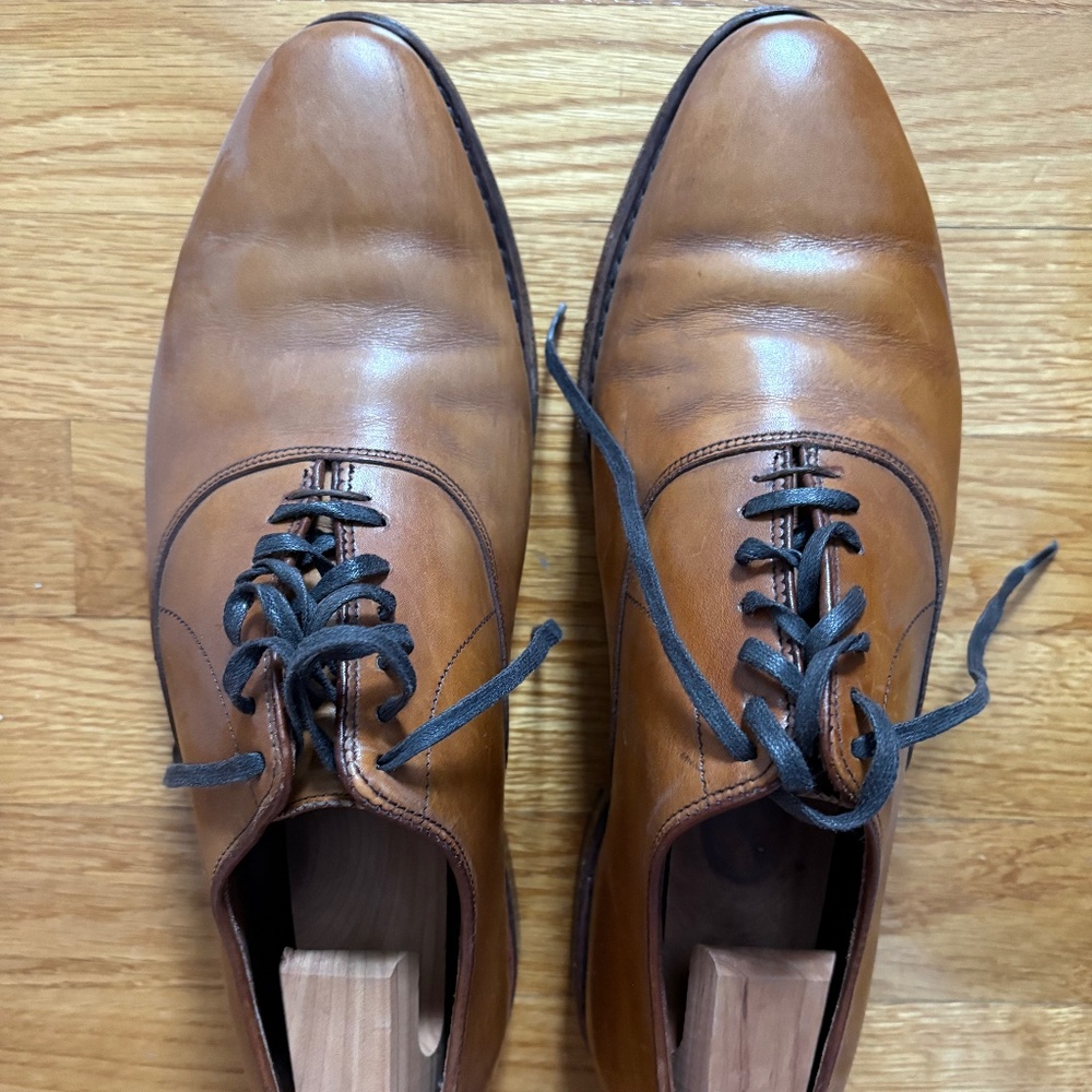 Allen Edmonds caramel Oxford